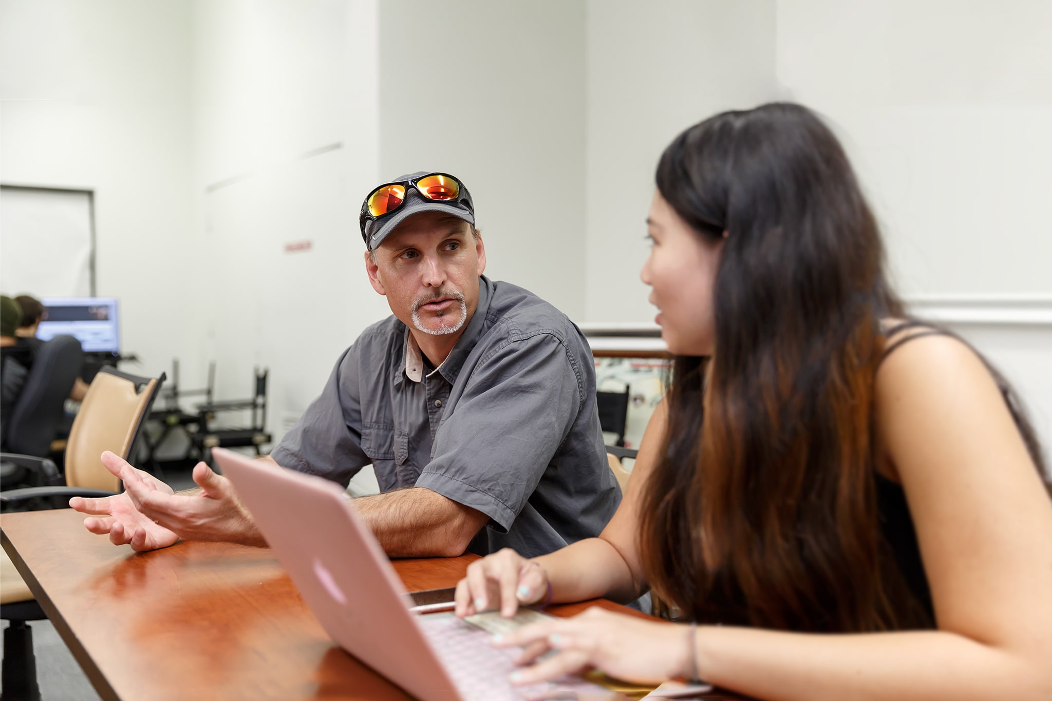 Student receiving help
