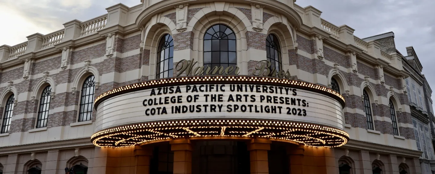Spotlight theater sign