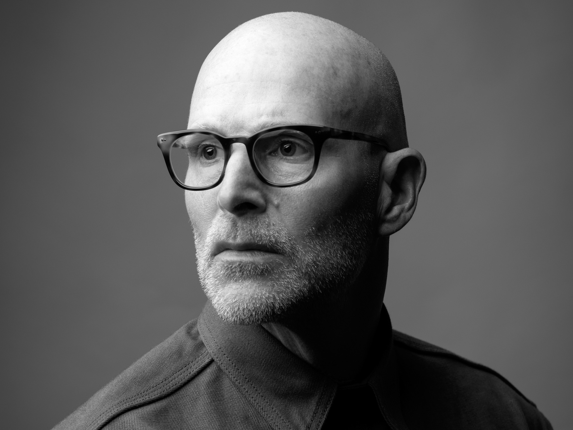 Professional black and white headshot of Justin Bruursema.