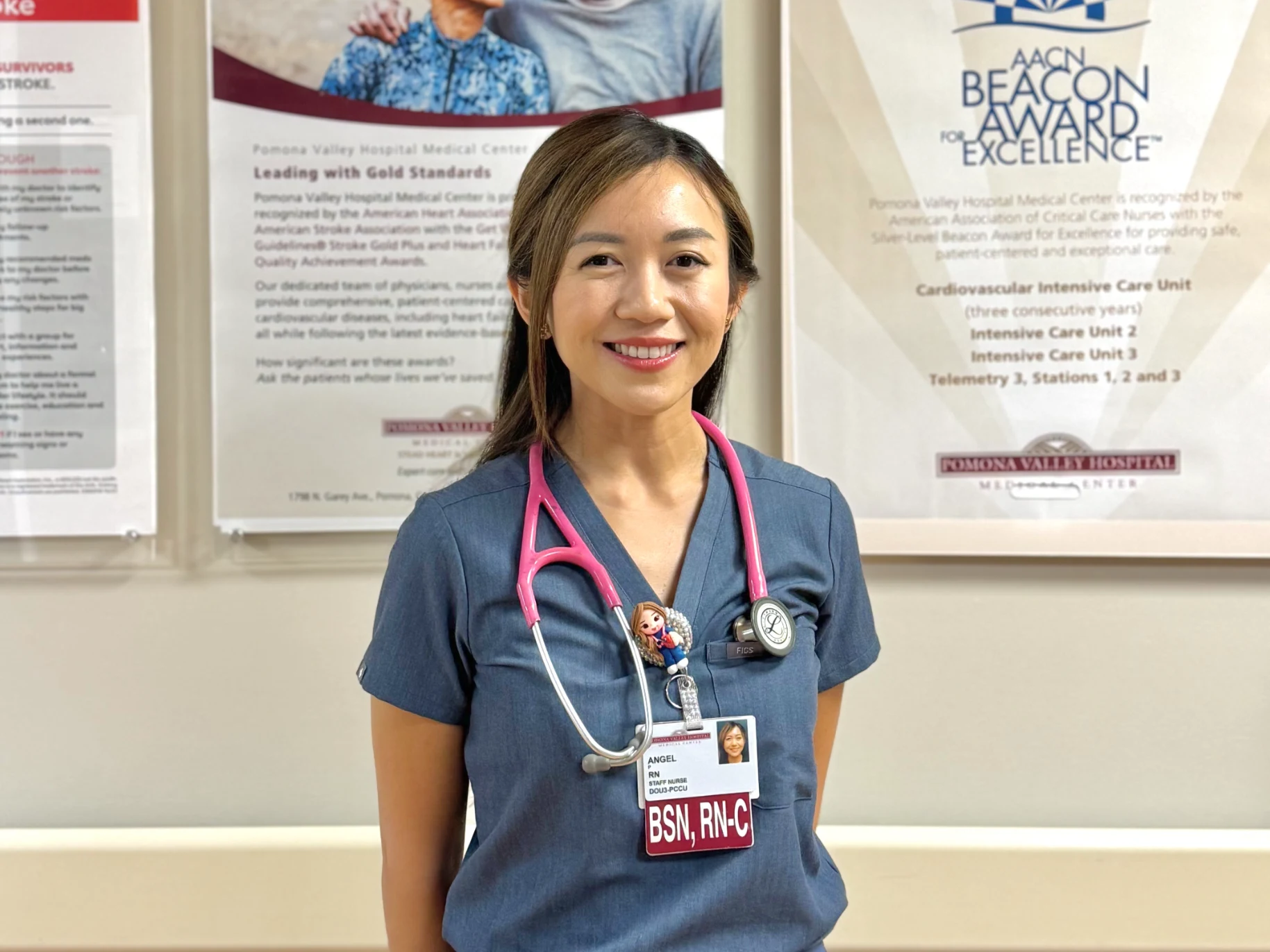 Angel Park smiles at her hospital