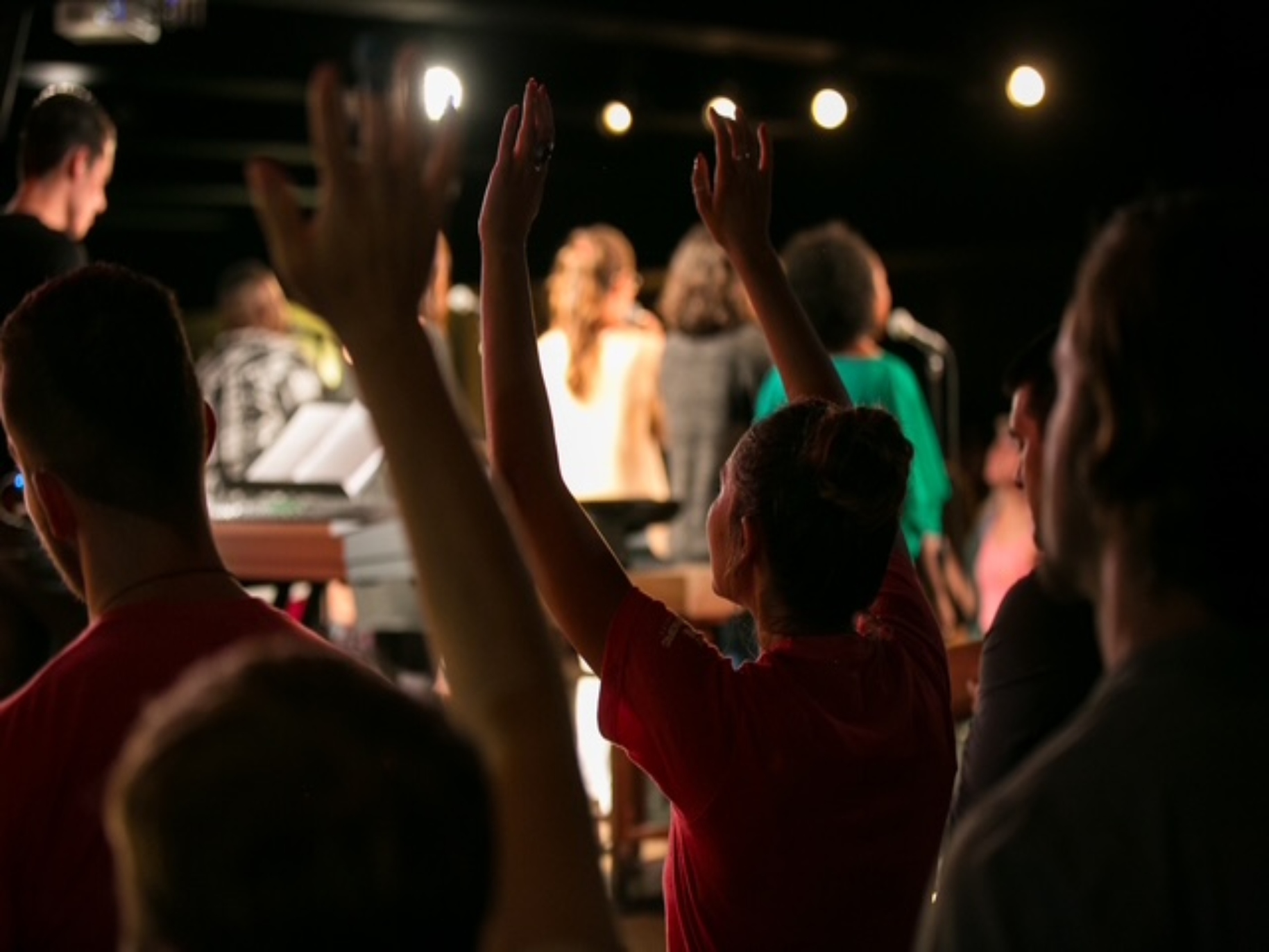 Students worshiping at chapel