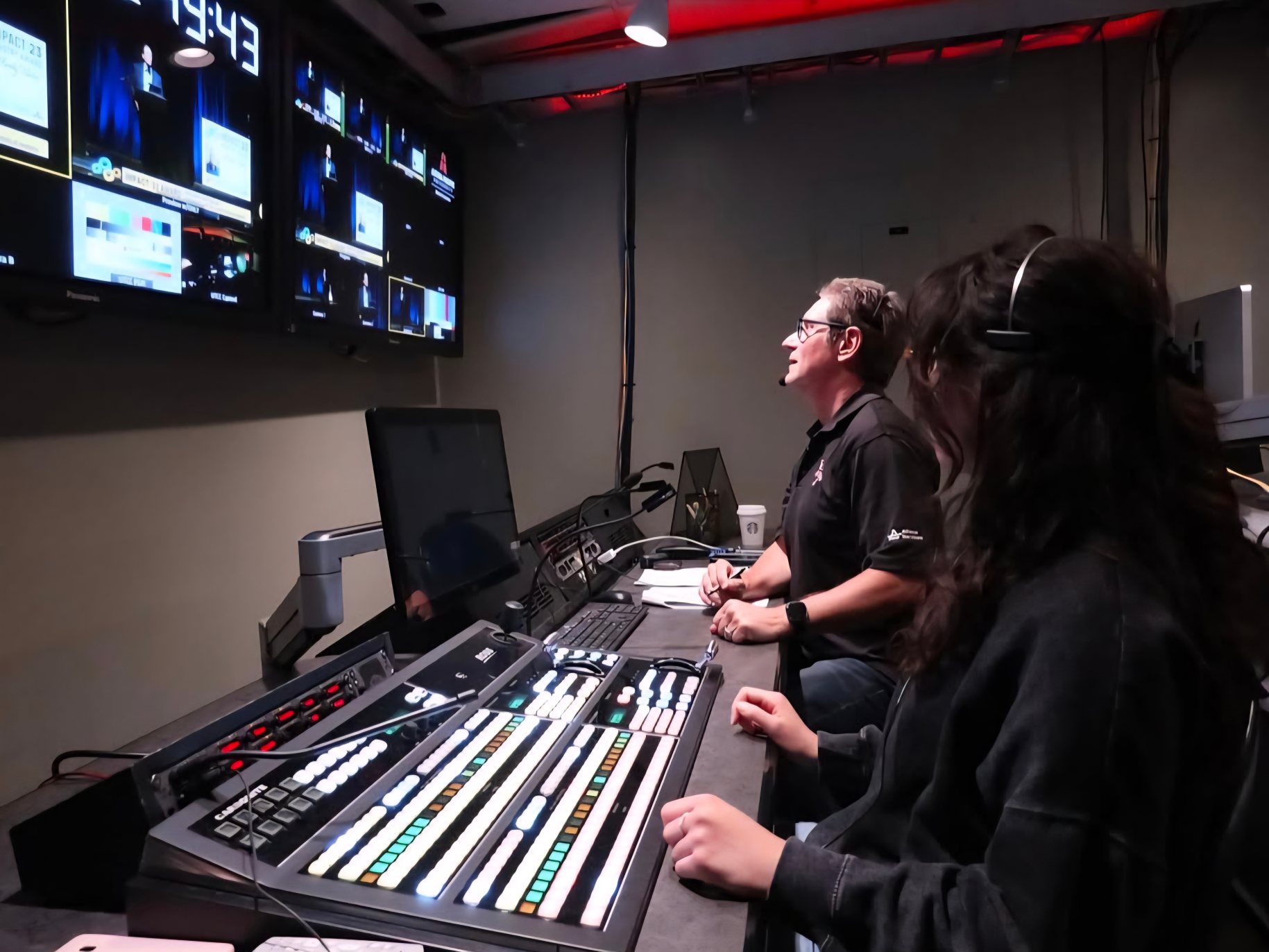 Sofia Barba working behind the scenes of chapel for Media Production