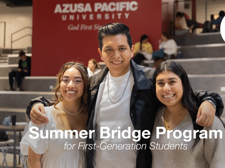 3 students smiling 