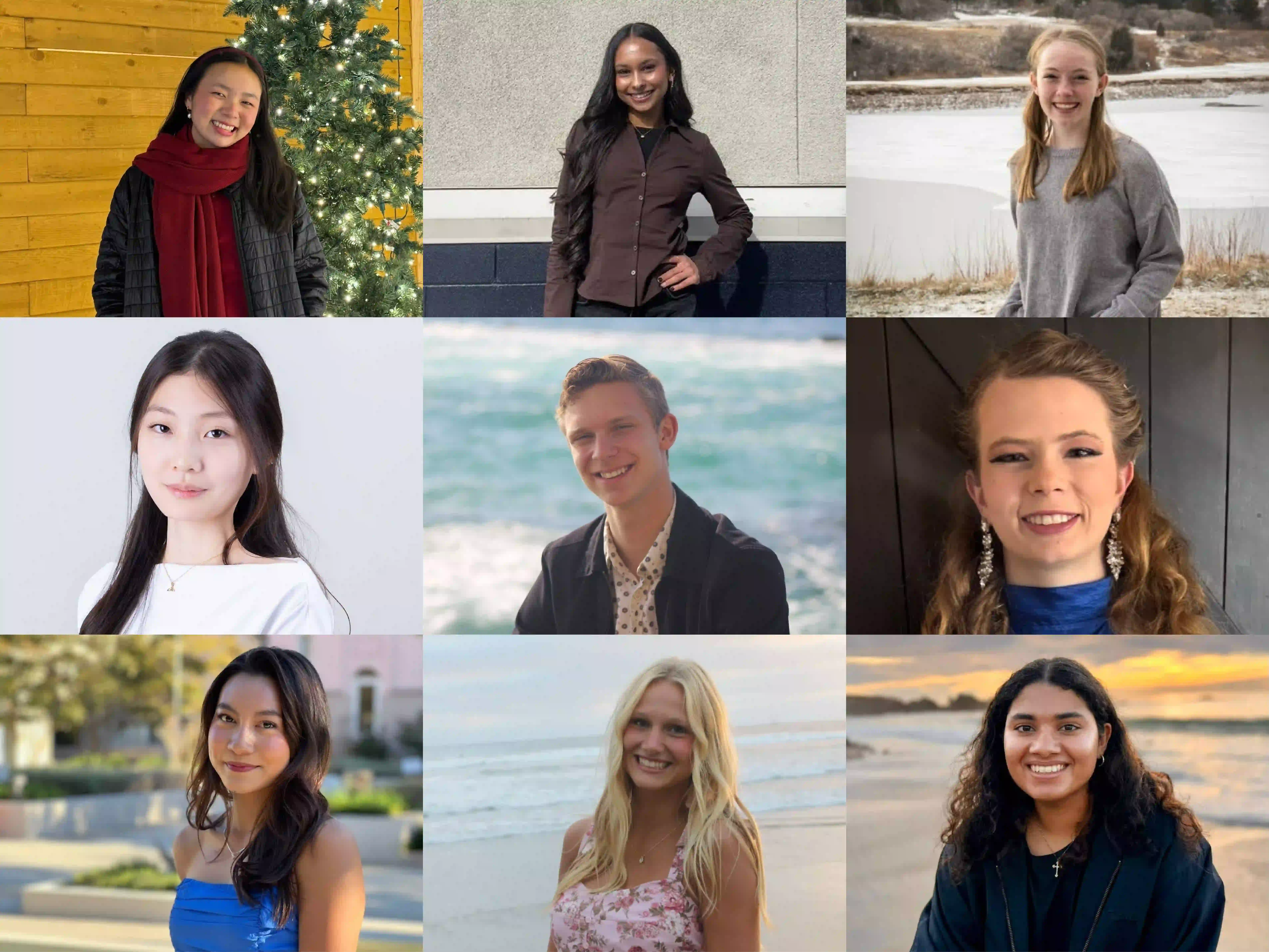 image of nine apu students that received the scholarships