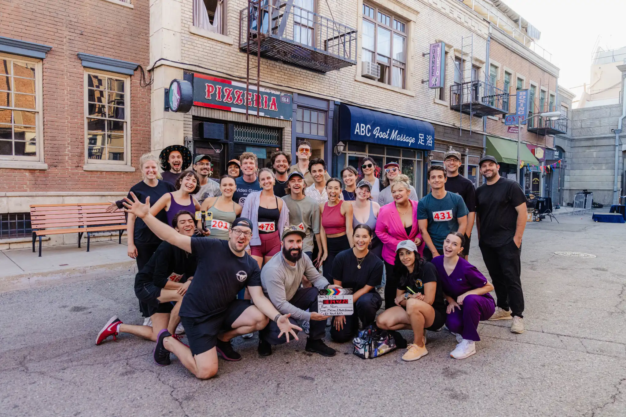 students smiling at warner brothers studios