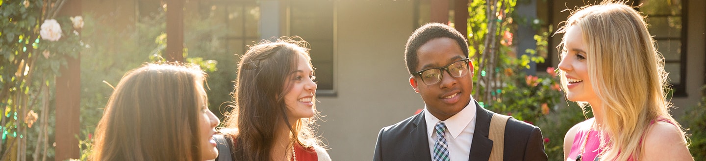 Professionals chatting