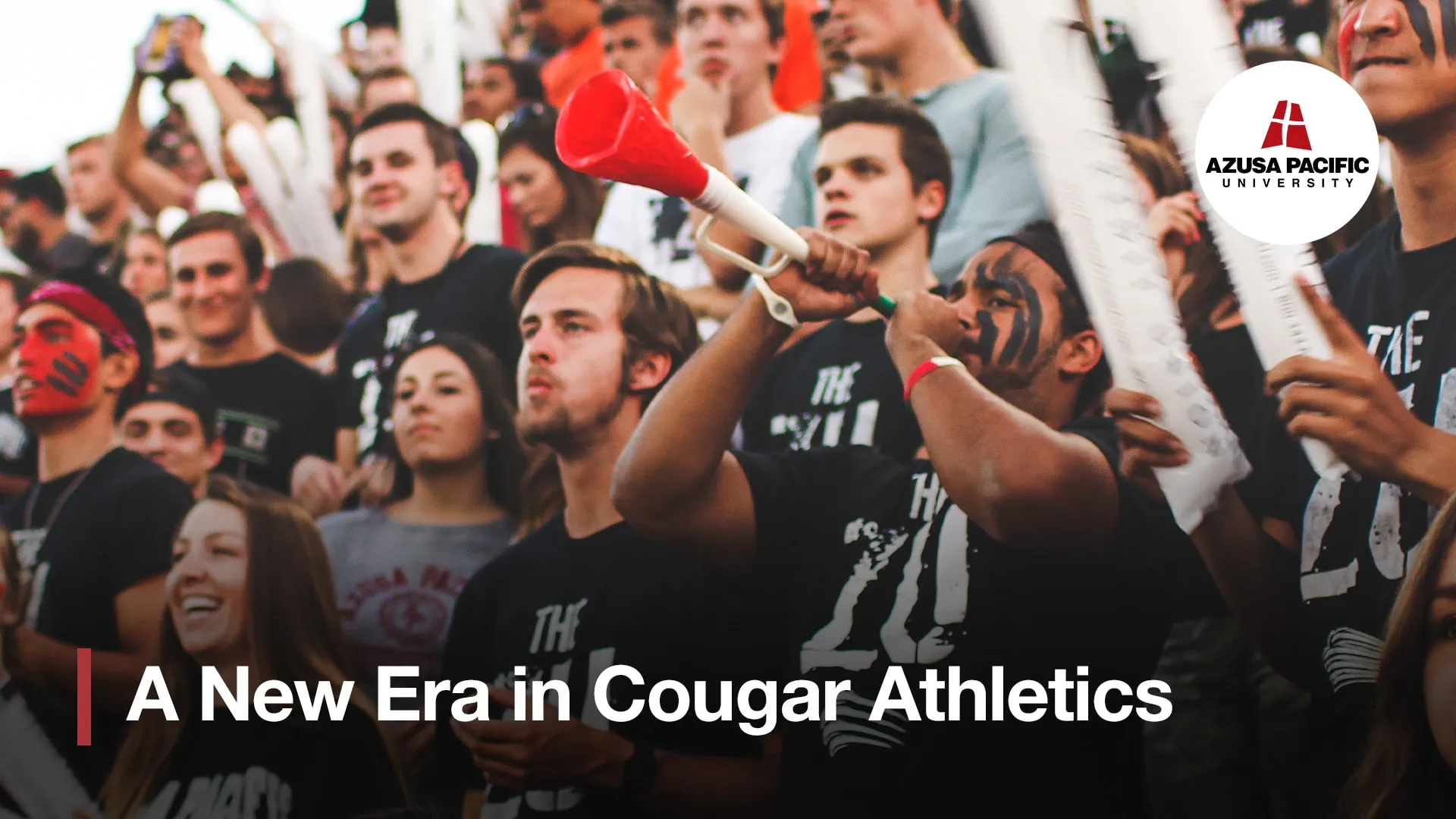 apu students in the stands wearing black