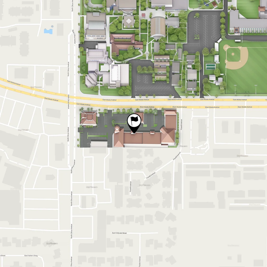 static map of community counseling center's location