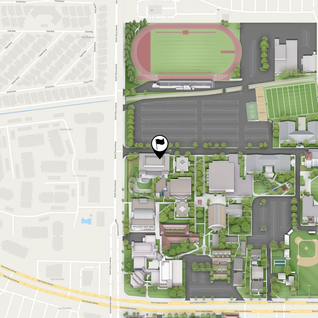 static map of undergraduate admission's location