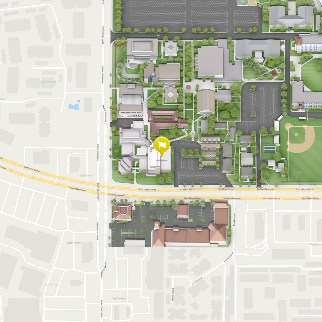 static map image of department of music location