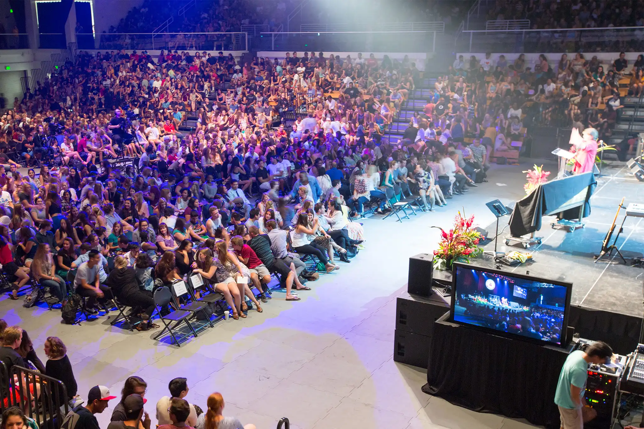 Felix Event Center interior at Azusa Pacific University — seats up to 3,816 guests