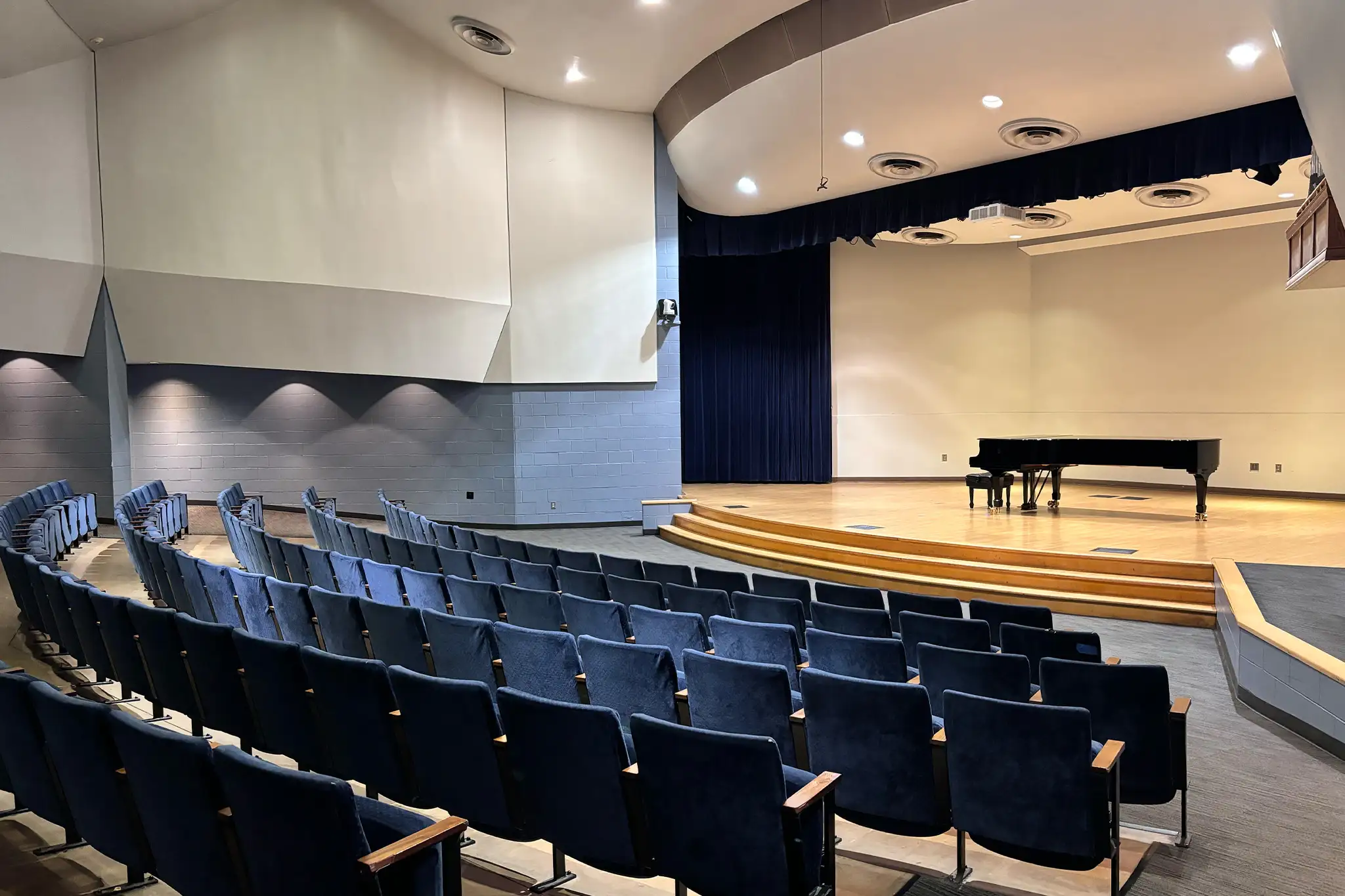 Munson Chapel at Azusa Pacific University in Azusa, CA — performance and ceremony venue with fixed seating for 240