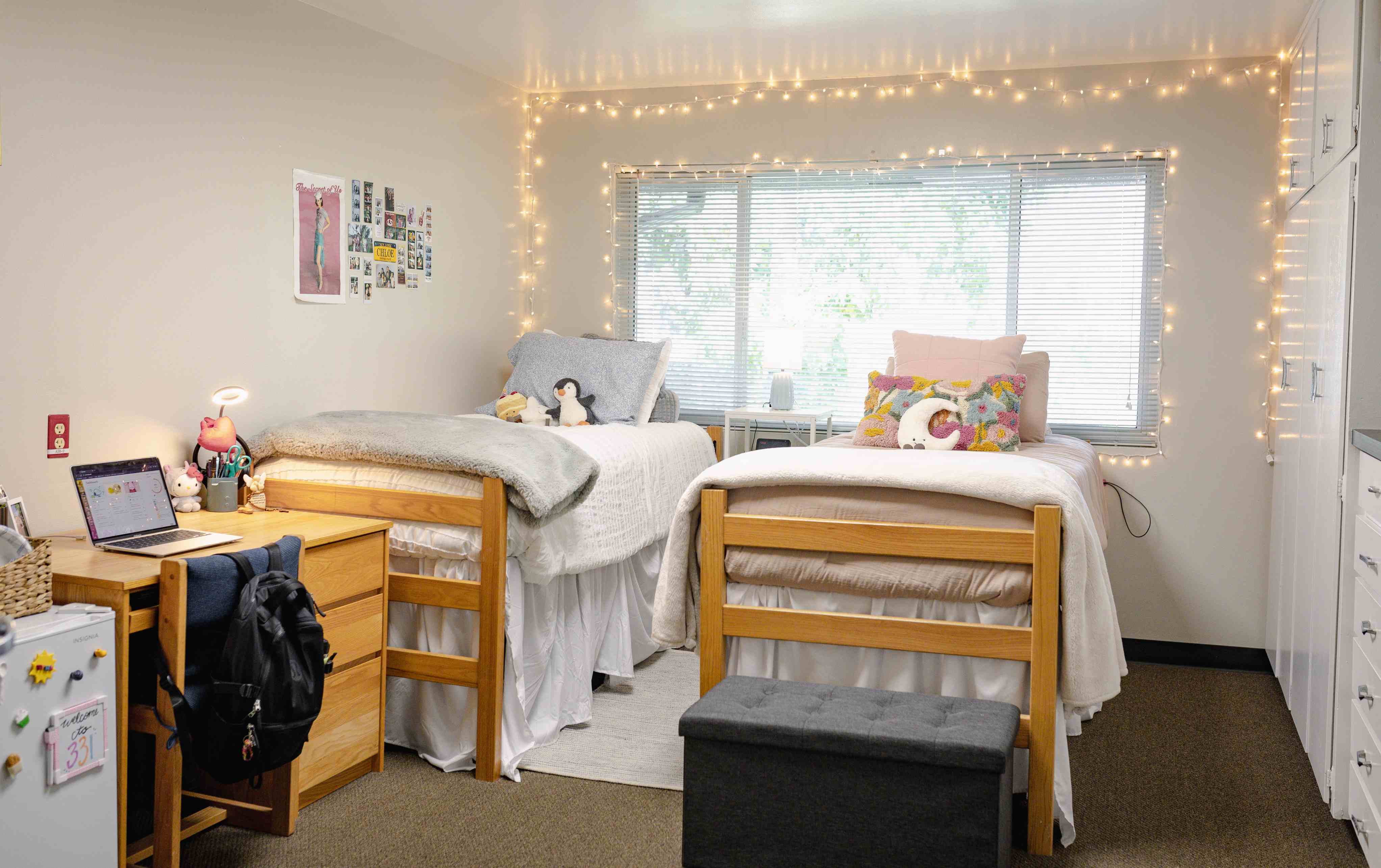 inside adams hall bedroom