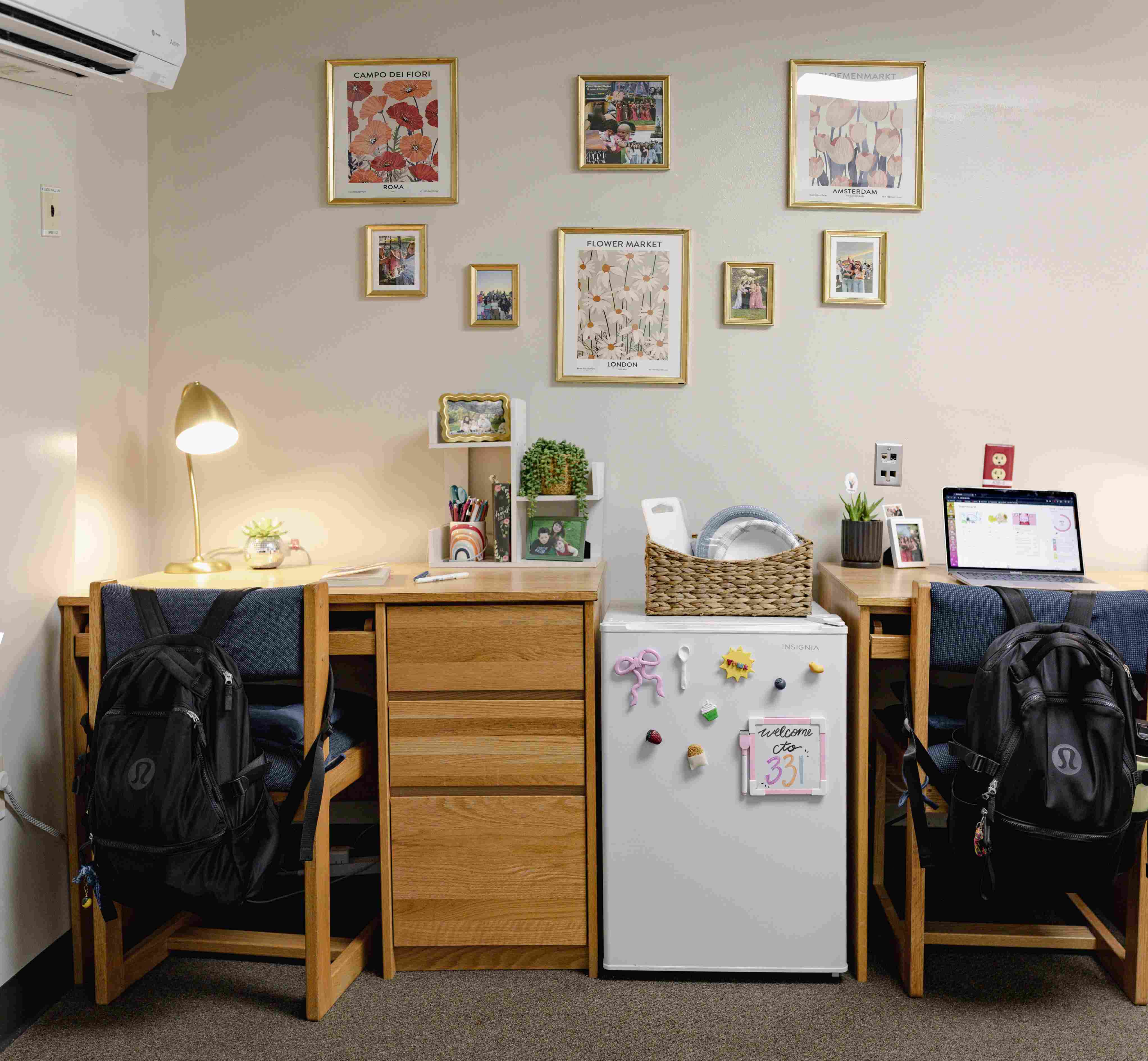 inside adams hall bedroom