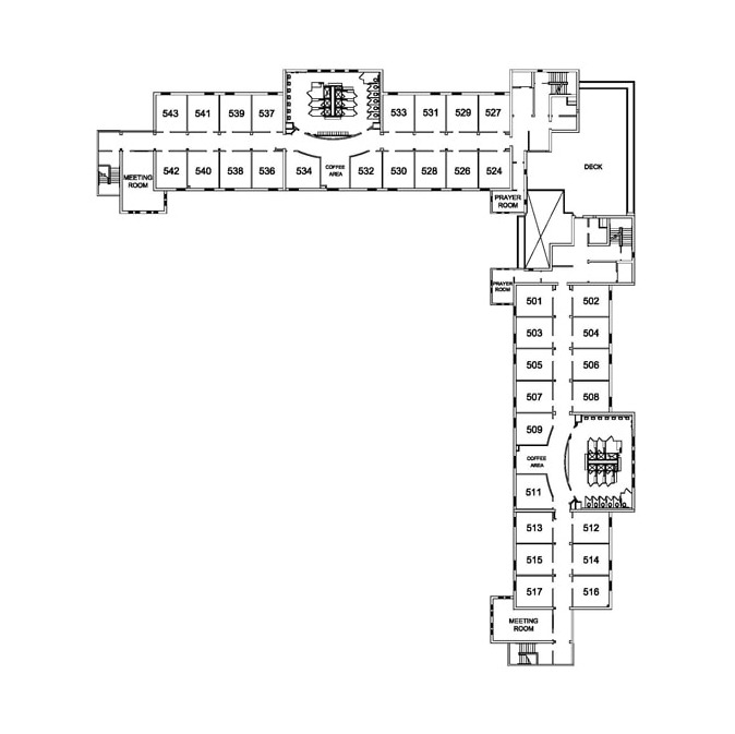 Fifth floor layout map