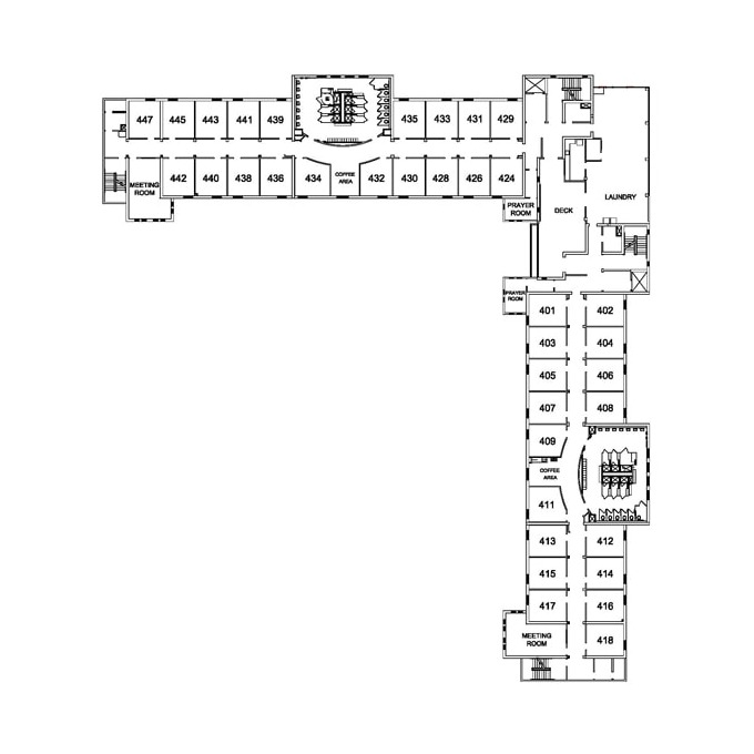 Fourth floor layout map