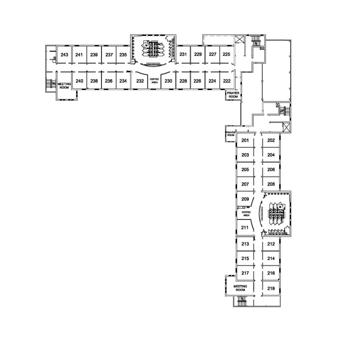 Second floor layout map