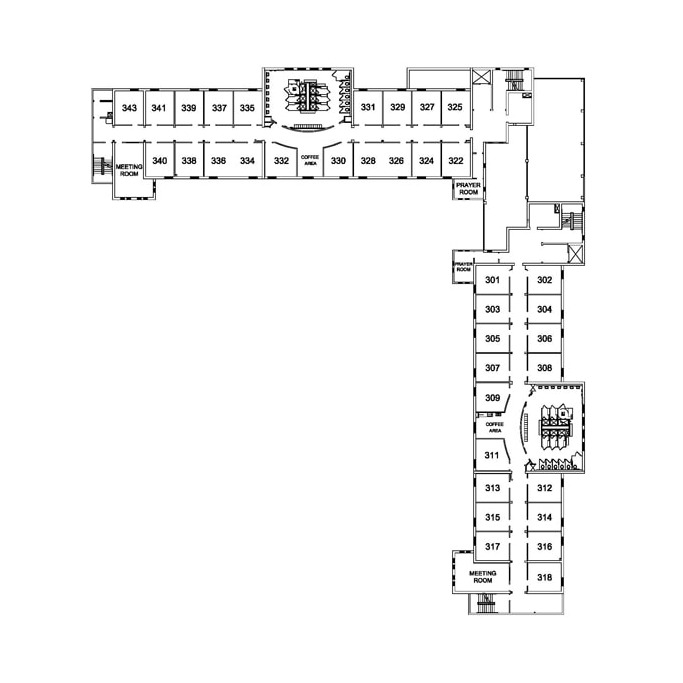 Third floor layout map