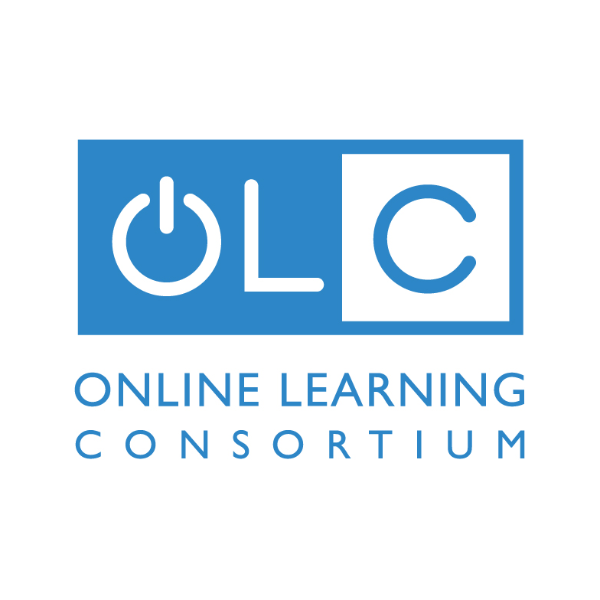 blue logo of online learning consortium