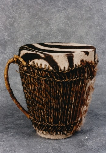 Drum with Zebra-Skin Cover