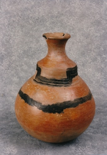 Large Painted Clay Jar