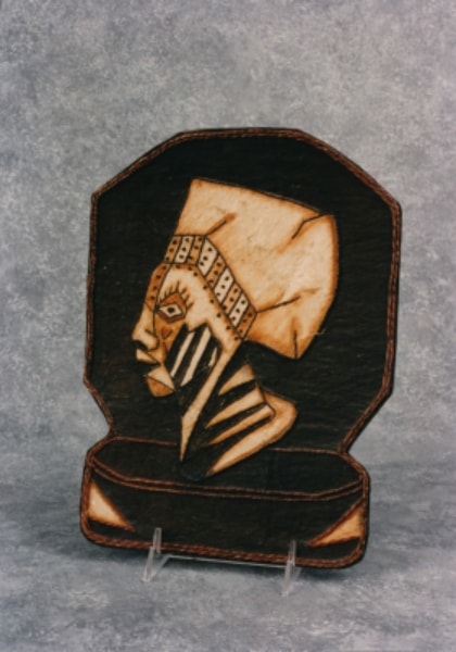 Portrait Made of Bark and Raphia
