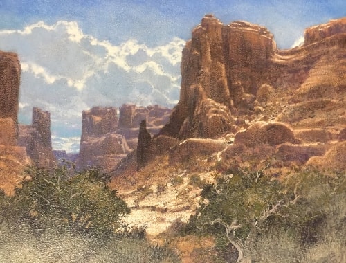 Superstition Mountain, 20” x 24” oil on canvas