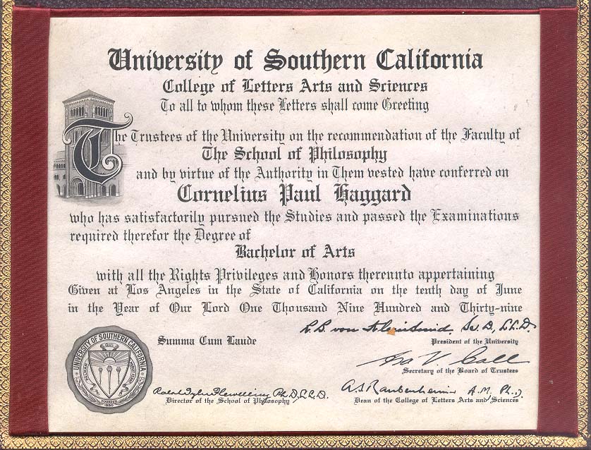 Haggard Degree (1939)