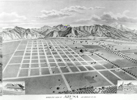 Bird’s Eye View of Azusa (1887)