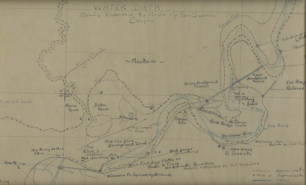 Roger Dalton Map of San Gabriel Canyon (1951)