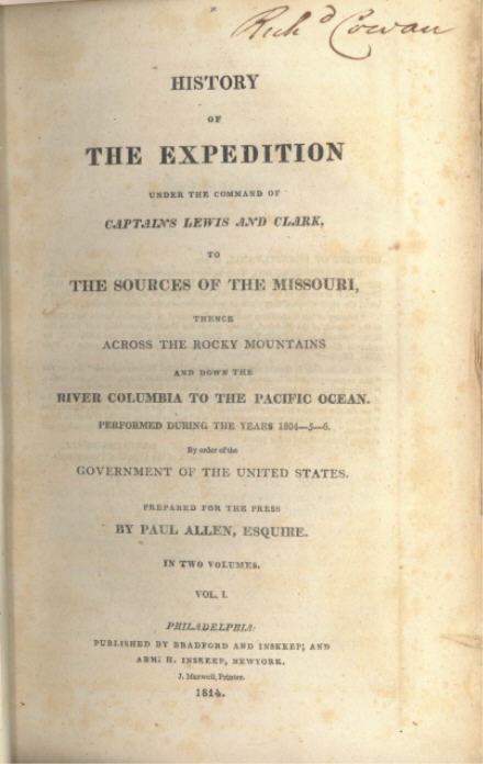 “Lewis and Clark’s Expedition” (1814)